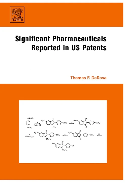 Coperta cărții "Significant Pharmaceuticals Reported in US Patents" de autor necunoscut