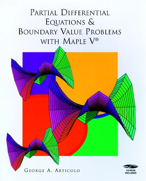 Coperta cărții "Partial Differential Equations &amp; Boundary Value Problems with Maple V" de autor necunoscut