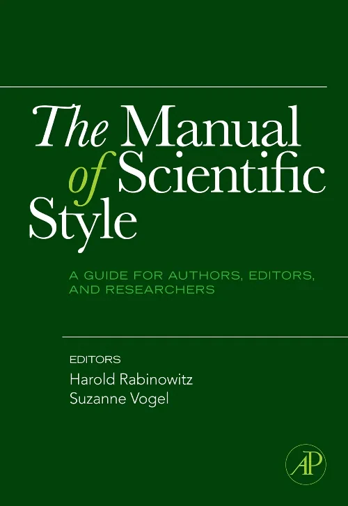 Coperta cărții "The Manual of Scientific Style" de autor necunoscut