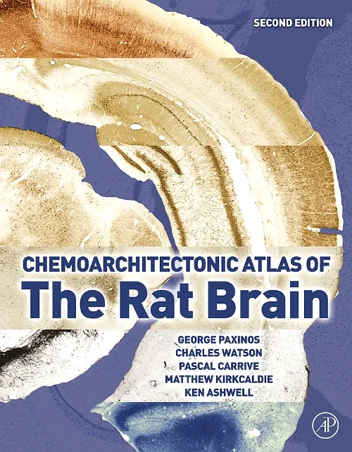 Coperta cărții "Chemoarchitectonic Atlas of the Rat Brain" de autor necunoscut