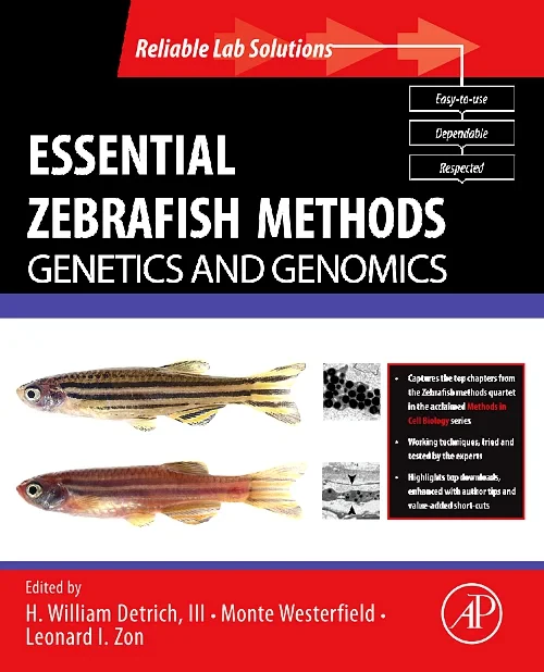 Coperta cărții "Essential Zebrafish Methods: Genetics and Genomics" de autor necunoscut