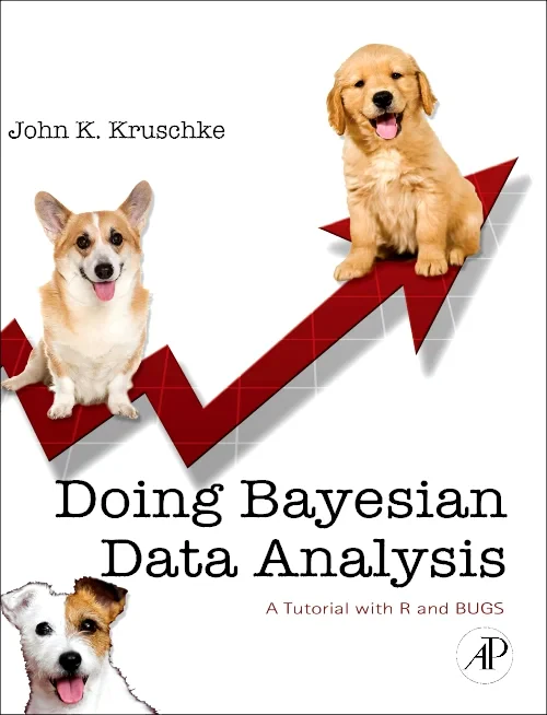 Coperta cărții "Doing Bayesian Data Analysis" de autor necunoscut