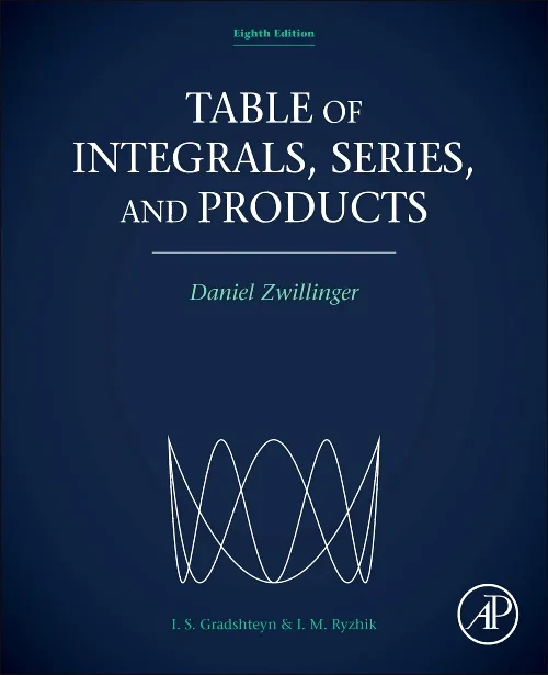 Coperta cărții "Table of Integrals, Series, and Products" de autor necunoscut