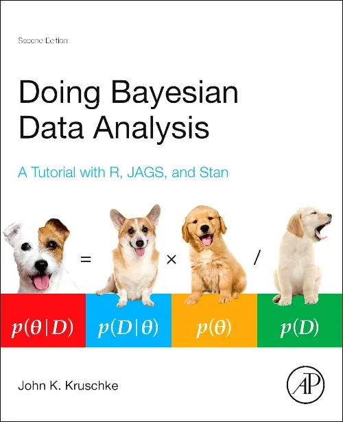 Coperta cărții "Doing Bayesian Data Analysis" de autor necunoscut