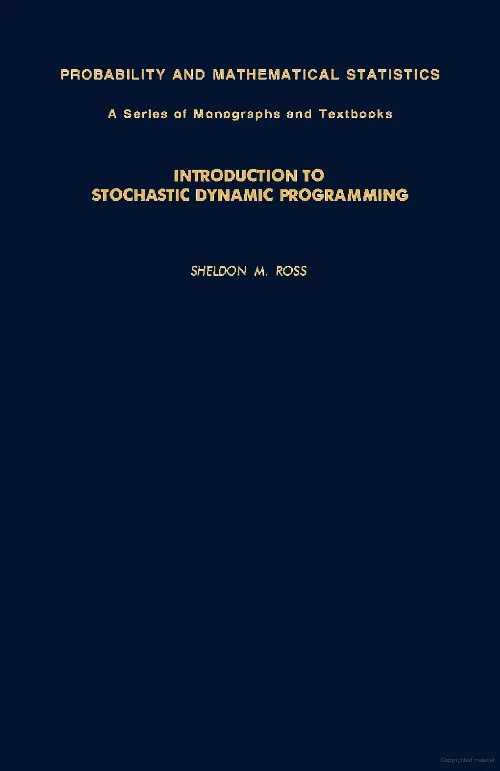 Coperta cărții "Introduction to Stochastic Dynamic Programming" de autor necunoscut