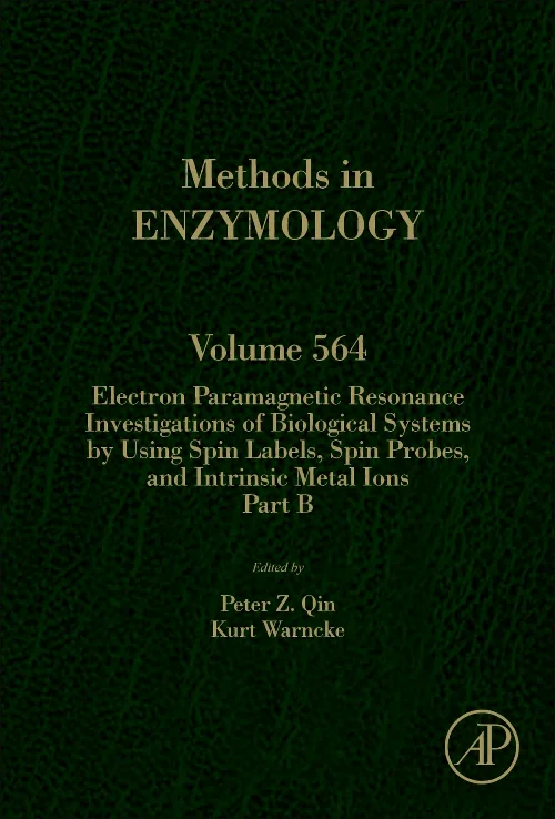 Coperta cărții "Electron Paramagnetic Resonance Investigations of Biological Systems by Using Spin Labels, Spin Probes, and Intrinsic Metal Ions Part B" de autor necunoscut