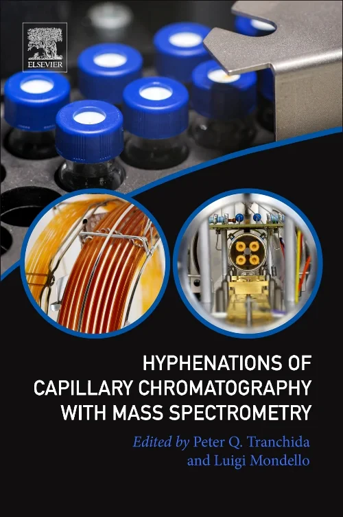 Coperta cărții "Hyphenations of Capillary Chromatography with Mass Spectrometry" de autor necunoscut