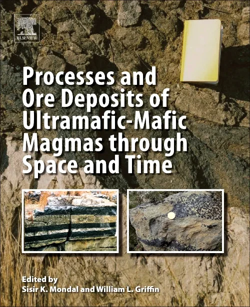 Coperta cărții "Processes and Ore Deposits of Ultramafic-Mafic Magmas through Space and Time" de autor necunoscut