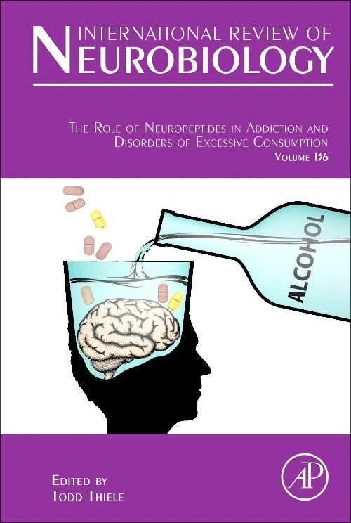 Coperta cărții "The Role of Neuropeptides in Addiction and Disorders of Excessive Consumption" de autor necunoscut