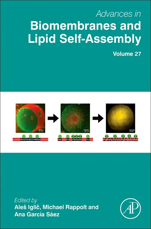Coperta cărții "Advances in Biomembranes and Lipid Self-Assembly" de autor necunoscut