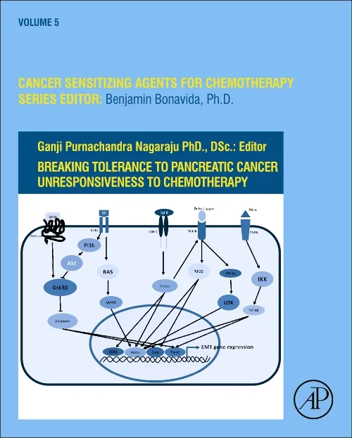 Coperta cărții "Breaking Tolerance to Pancreatic Cancer Unresponsiveness to Chemotherapy" de autor necunoscut