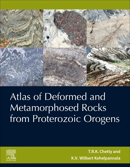 Coperta cărții "Atlas of Deformed and Metamorphosed Rocks from Proterozoic Orogens" de autor necunoscut