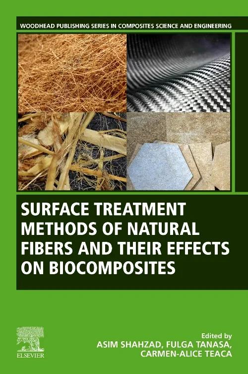 Coperta cărții "Surface Treatment Methods of Natural Fibres and their Effects on Biocomposites" de autor necunoscut