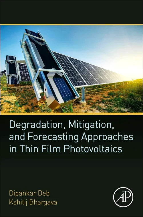 Coperta cărții "Degradation, Mitigation, and Forecasting Approaches in Thin Film Photovoltaics" de autor necunoscut