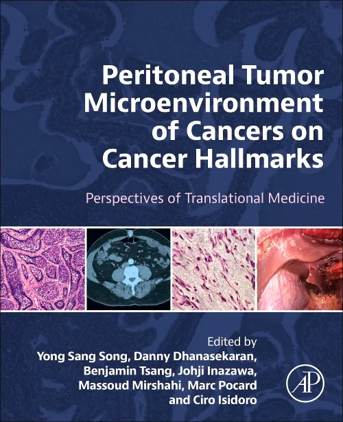 Coperta cărții "Peritoneal Tumor Microenvironment of Cancers on Cancer Hallmarks" de autor necunoscut