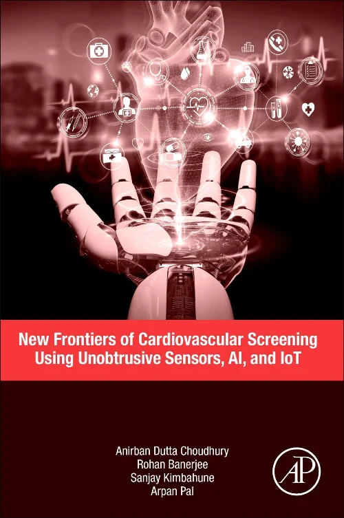 Coperta cărții "New Frontiers of Cardiovascular Screening using Unobtrusive Sensors, AI, and IoT" de autor necunoscut
