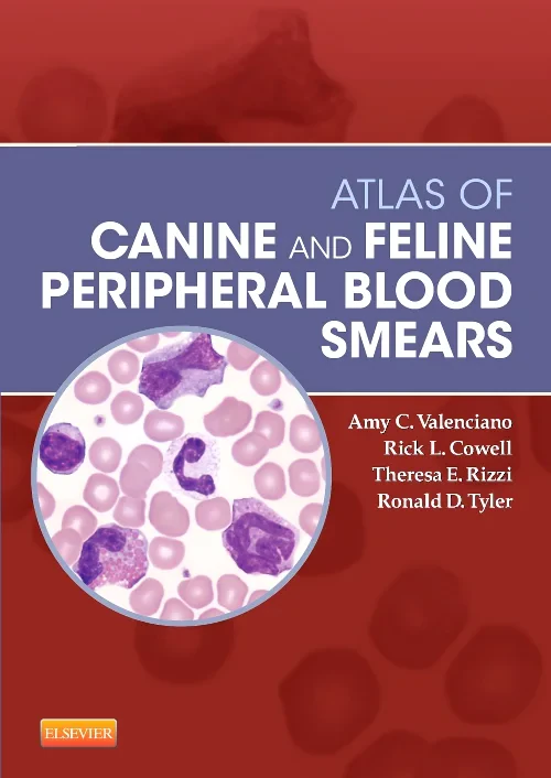 Coperta cărții "Atlas of Canine and Feline Peripheral Blood Smears" de autor necunoscut