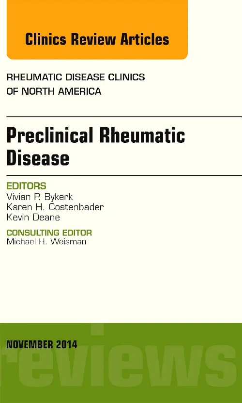 Coperta cărții "Preclinical Rheumatic Disease, An Issue of Rheumatic Disease Clinics" de autor necunoscut