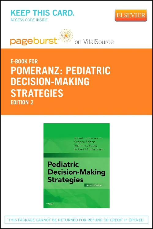 Coperta cărții "Pediatric Decision-Making Strategies Elsevier eBook on VitalSource (Retail Access Card)" de autor necunoscut