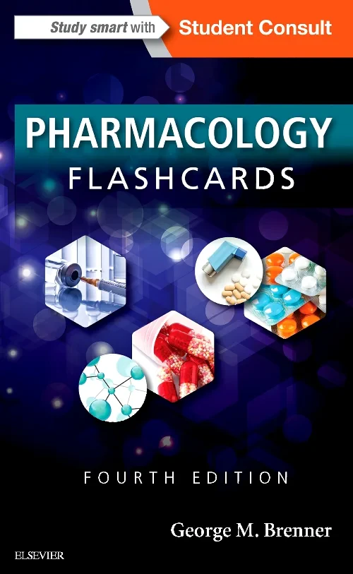 Coperta cărții "Pharmacology Flash Cards" de autor necunoscut