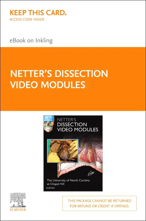 Coperta cărții "Netter&#039;s Dissection Video Modules (Retail Access Card)" de autor necunoscut