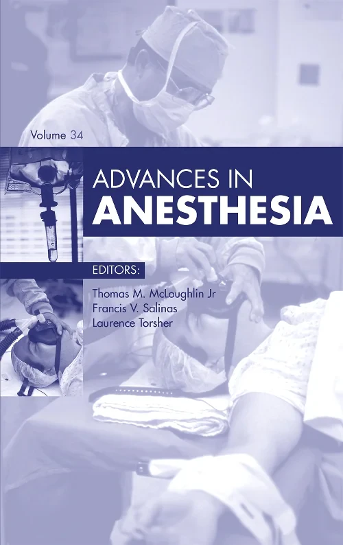 Coperta cărții "Advances in Anesthesia, 2016" de autor necunoscut