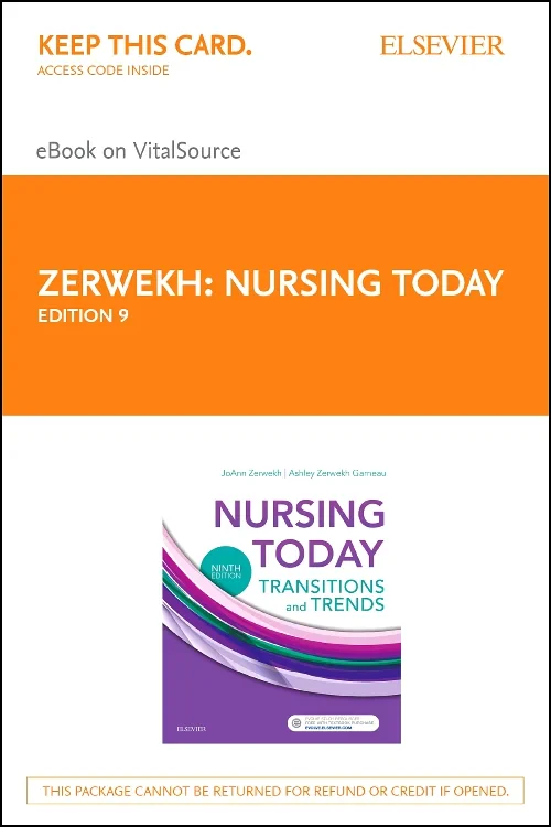 Coperta cărții "Nursing Today - Elsevier eBook on VitalSource (Retail Access Card)" de autor necunoscut