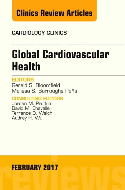 Coperta cărții "Global Cardiovascular Health, An Issue of Cardiology Clinics" de autor necunoscut