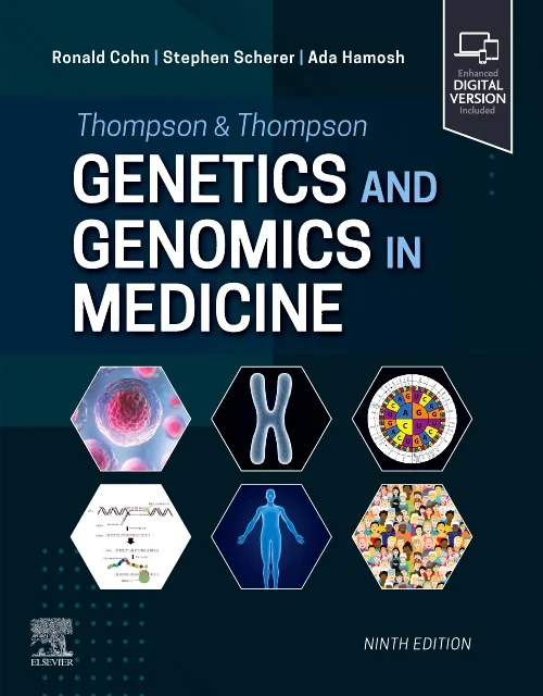 Coperta cărții "Thompson &amp; Thompson Genetics and Genomics in Medicine" de autor necunoscut