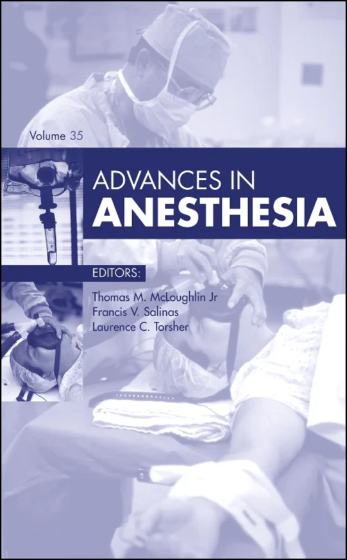 Coperta cărții "Advances in Anesthesia, 2017" de autor necunoscut