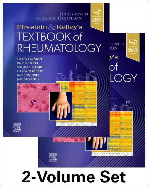 Coperta cărții "Firestein &amp; Kelley’s Textbook of Rheumatology, 2-Volume Set" de autor necunoscut