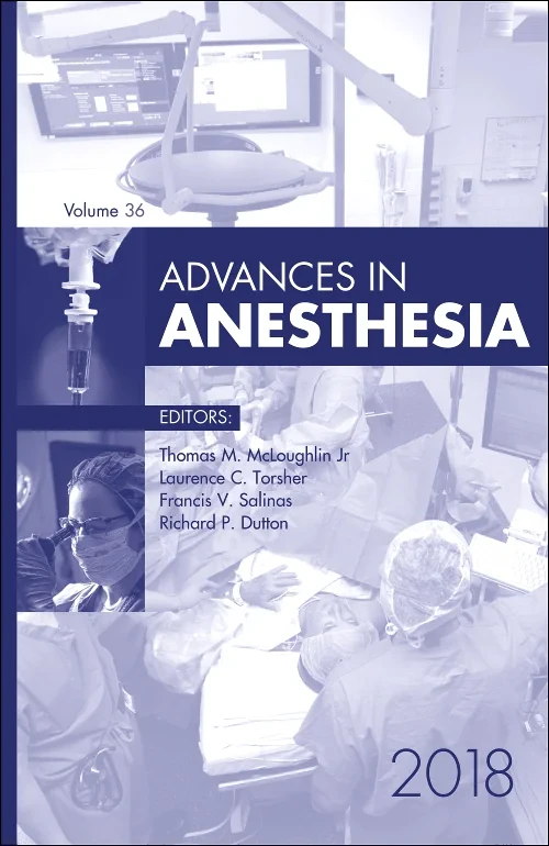 Coperta cărții "Advances in Anesthesia, 2018" de autor necunoscut