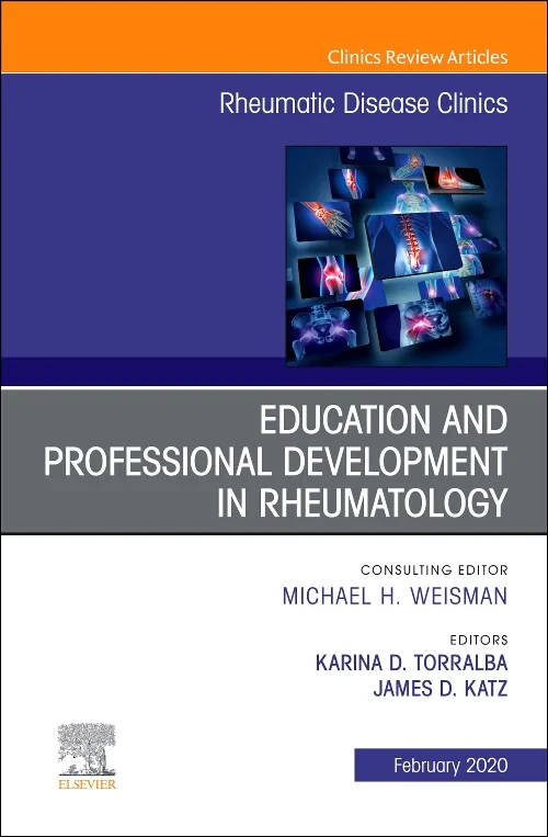 Coperta cărții "Education and Professional Development in Rheumatology, An Issue of Rheumatic Disease Clinics of North America" de autor necunoscut