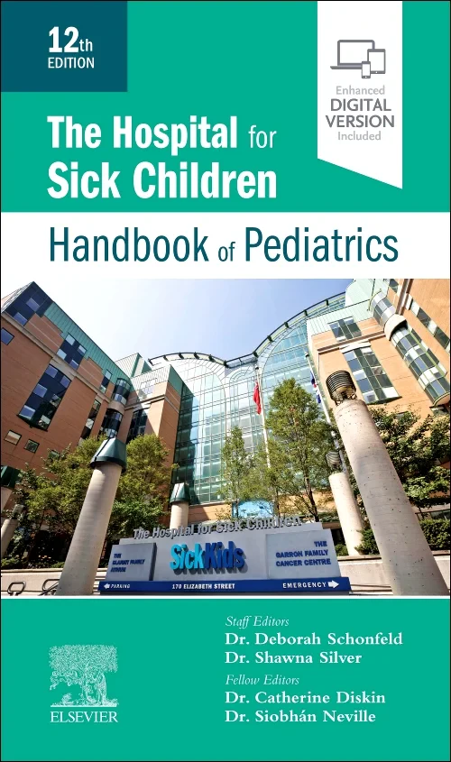 Coperta cărții "The Hospital for Sick Children Handbook of Pediatrics" de autor necunoscut