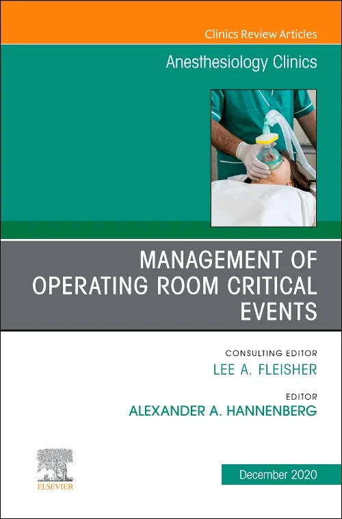 Coperta cărții "Management of Operating Room Critical Events, An Issue of Anesthesiology Clinics" de autor necunoscut