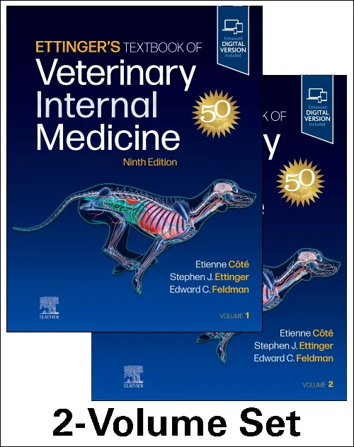 Coperta cărții "Ettinger’s Textbook of Veterinary Internal Medicine" de autor necunoscut
