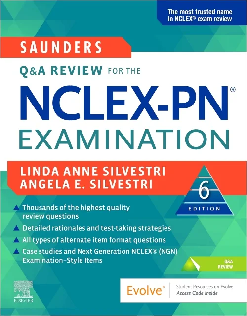 Coperta cărții "Saunders Q &amp; A Review for the NCLEX-PN® Examination" de autor necunoscut