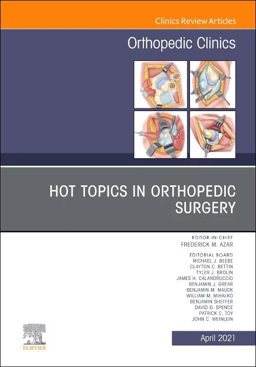 Coperta cărții "Hot Topics in Orthopedics, An Issue of Orthopedic Clinics" de autor necunoscut