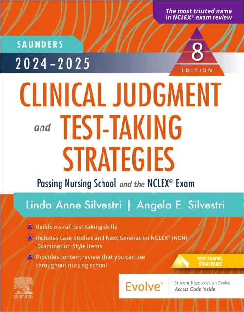 Coperta cărții "2024-2025 Saunders Clinical Judgment and Test-Taking Strategies" de autor necunoscut