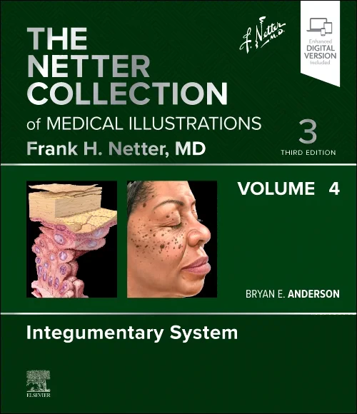 Coperta cărții "The Netter Collection of Medical Illustrations: Integumentary System, Volume 4" de autor necunoscut