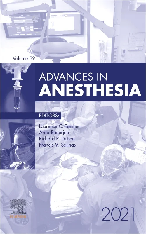 Coperta cărții "Advances in Anesthesia, 2021" de autor necunoscut