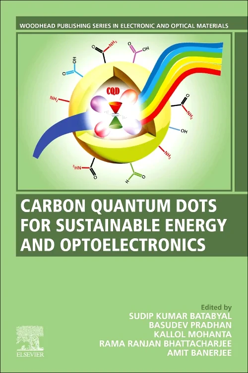Coperta cărții "Carbon Quantum Dots for Sustainable Energy and Optoelectronics" de autor necunoscut