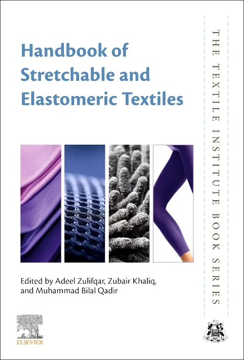 Coperta cărții "Handbook of Stretchable and Elastomeric Textiles" de autor necunoscut