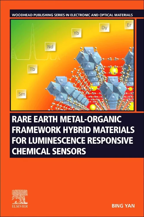 Coperta cărții "Rare Earth Metal-Organic Framework Hybrid Materials for Luminescence Responsive Chemical Sensors" de autor necunoscut