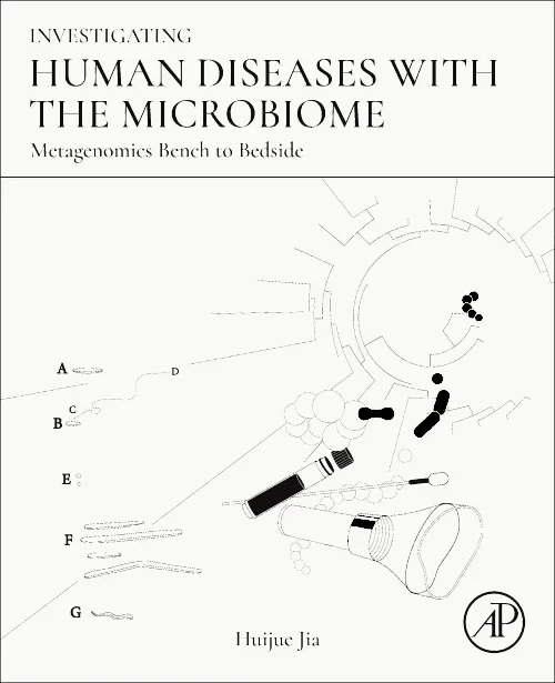 Coperta cărții "Investigating Human Diseases with the Microbiome" de autor necunoscut