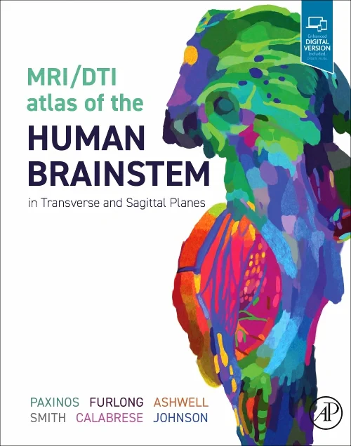 Coperta cărții "MRI/DTI Atlas of the Human Brainstem in Transverse and Sagittal Planes" de autor necunoscut