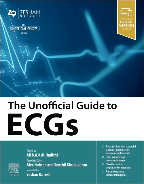 Coperta cărții "The Unofficial Guide to ECGs" de autor necunoscut