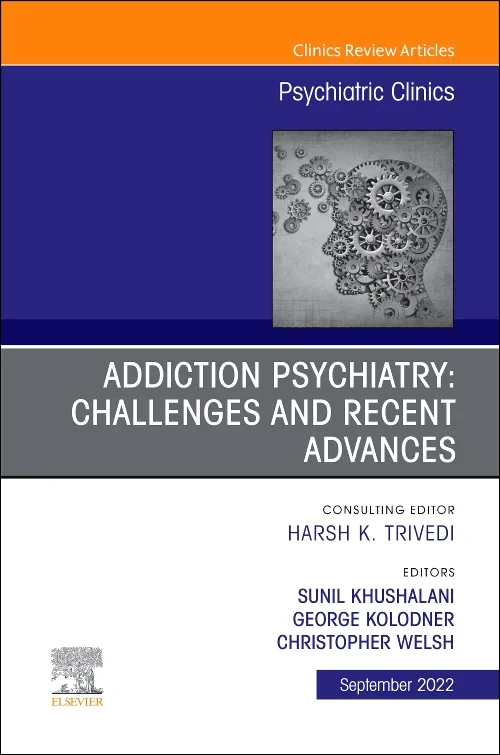 Coperta cărții "Addiction Psychiatry: Challenges and Recent Advances, An Issue of Psychiatric Clinics of North America" de autor necunoscut