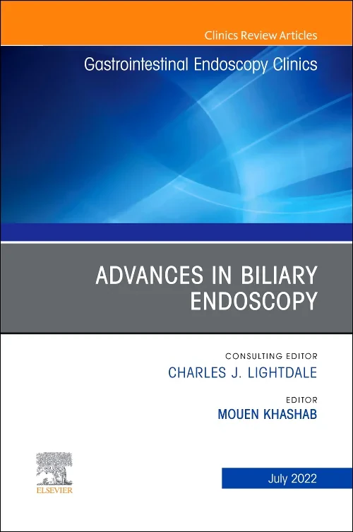 Coperta cărții "Advances in Biliary Endoscopy, An Issue of Gastrointestinal Endoscopy Clinics" de autor necunoscut