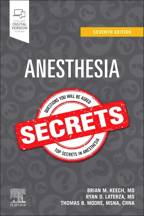 Coperta cărții "Anesthesia Secrets" de autor necunoscut